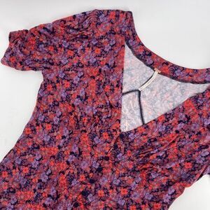 Free People Floral Top With Buttons
